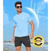 imageNORTHYARD Mens Sun Protection Shirt Short Sleeve Swim SPF TShirt Quick Dry Workout Athletic Running Hiking Rash GuardSkyblue