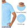 imageNORTHYARD Mens Sun Protection Shirt Short Sleeve Swim SPF TShirt Quick Dry Workout Athletic Running Hiking Rash GuardSkyblue