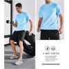 imageNORTHYARD Mens Sun Protection Shirt Short Sleeve Swim SPF TShirt Quick Dry Workout Athletic Running Hiking Rash GuardSkyblue