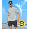 imageNORTHYARD Mens Sun Protection Shirt Short Sleeve Swim SPF TShirt Quick Dry Workout Athletic Running Hiking Rash GuardSmoke Heather