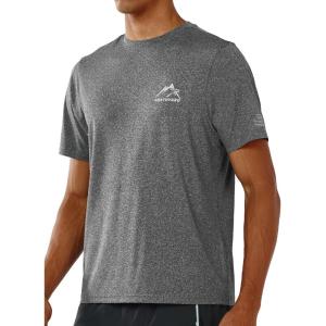 imageNORTHYARD Mens Sun Protection Shirt Short Sleeve Swim SPF TShirt Quick Dry Workout Athletic Running Hiking Rash GuardCarbon Heather