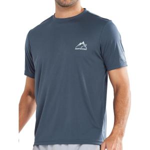 imageNORTHYARD Mens Sun Protection Shirt Short Sleeve Swim SPF TShirt Quick Dry Workout Athletic Running Hiking Rash GuardCoolgrey