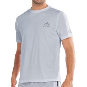 imageNORTHYARD Mens Sun Protection Shirt Short Sleeve Swim SPF TShirt Quick Dry Workout Athletic Running Hiking Rash GuardLightgrey