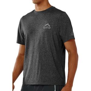 imageNORTHYARD Mens Sun Protection Shirt Short Sleeve Swim SPF TShirt Quick Dry Workout Athletic Running Hiking Rash GuardMidnight Heather