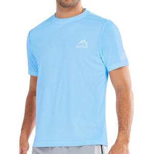 imageNORTHYARD Mens Sun Protection Shirt Short Sleeve Swim SPF TShirt Quick Dry Workout Athletic Running Hiking Rash GuardSkyblue