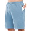 image:imageNORTHYARD Mens Cotton Casual Sweat Shorts Athletic Running Short with Zipper Pockets 7quot Workout Gym Lounge for MensBluebell