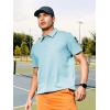 imageNORTHYARD Mens Polo Shirts Short Sleeve Dry Fit Golf Shirts Moisture Wicking Collared Work Tennis PolosSkyblue