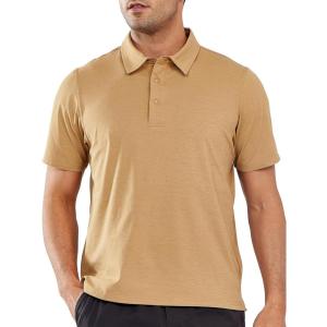 imageNORTHYARD Mens Polo Shirts Short Sleeve Dry Fit Golf Shirts Moisture Wicking Collared Work Tennis PolosLightkhaki