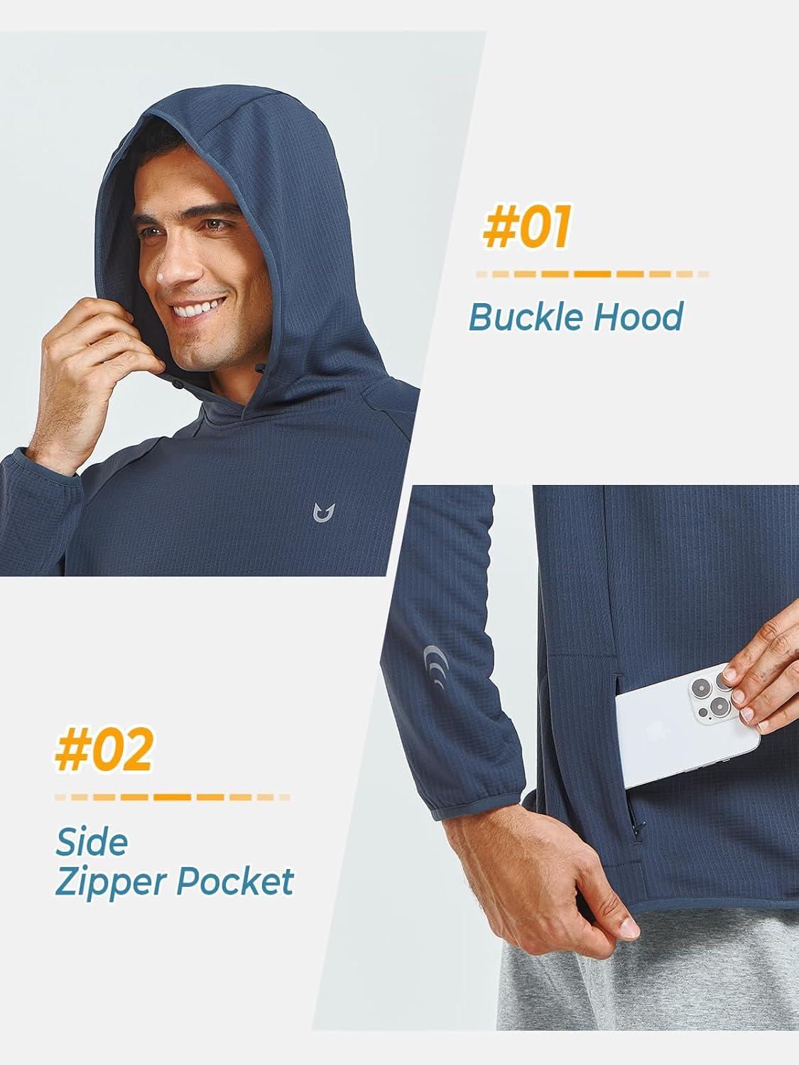 imageNORTHYARD Mens Athletic Hoodie Shirts Lightweight Fleece Workout Hooded Sweatshirts Long Sleeve Thermal Running Gym PulloverDarkgrey