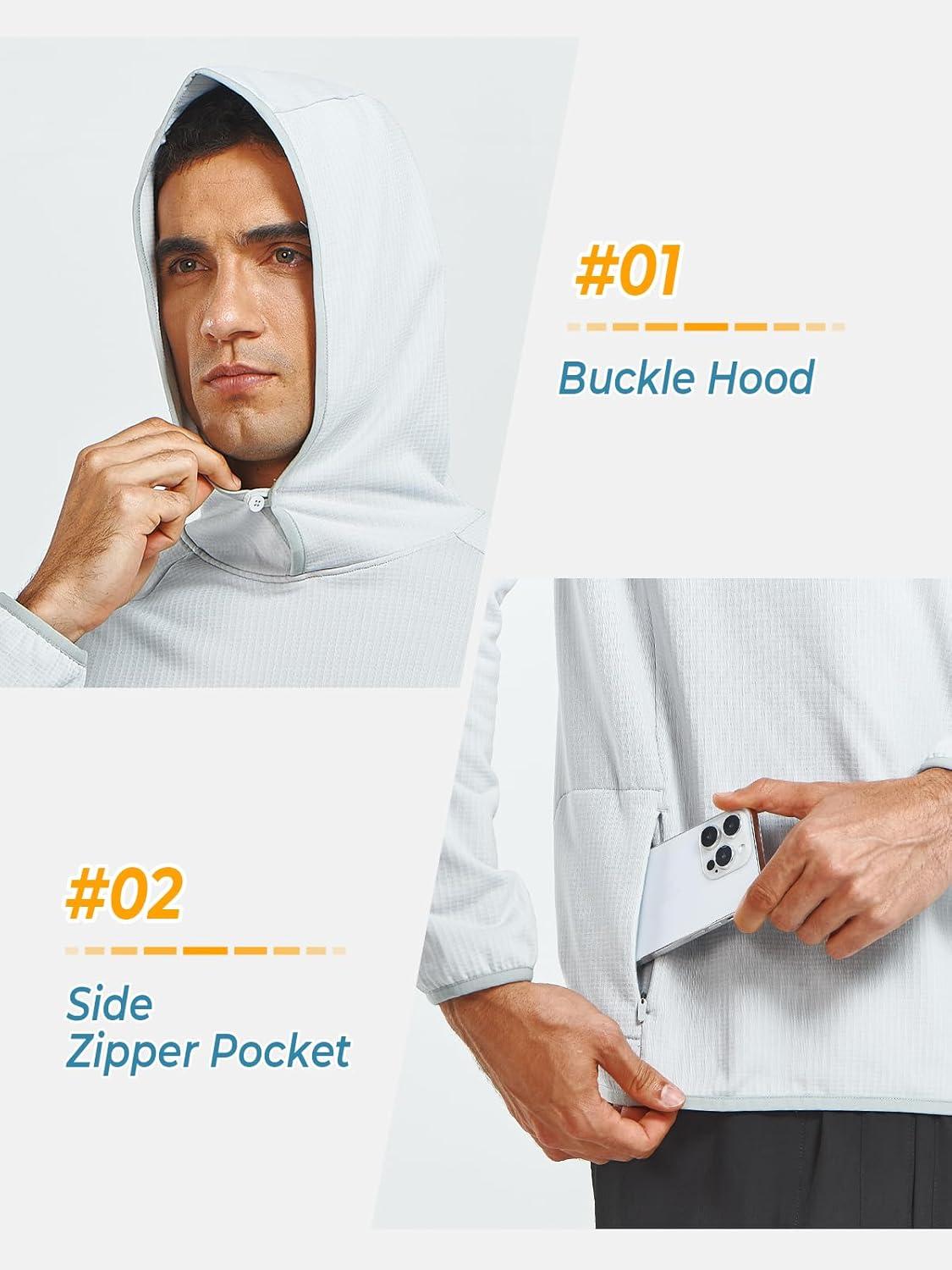 imageNORTHYARD Mens Athletic Hoodie Shirts Lightweight Fleece Workout Hooded Sweatshirts Long Sleeve Thermal Running Gym PulloverLightgrey