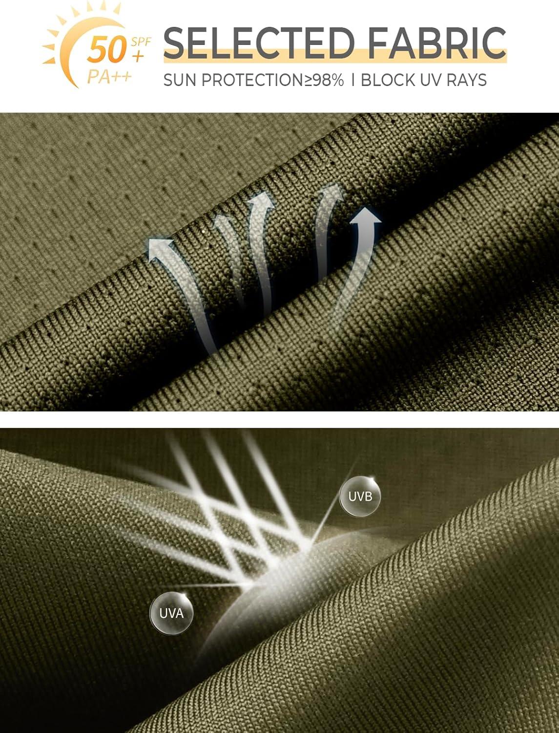 imageNORTHYARD Mens Sun Protection Shirts Long Sleeve Swim Beach Rash Guard SPF UV UPF 50 Fishing TShirt Quick Dry LightweightArmygreen