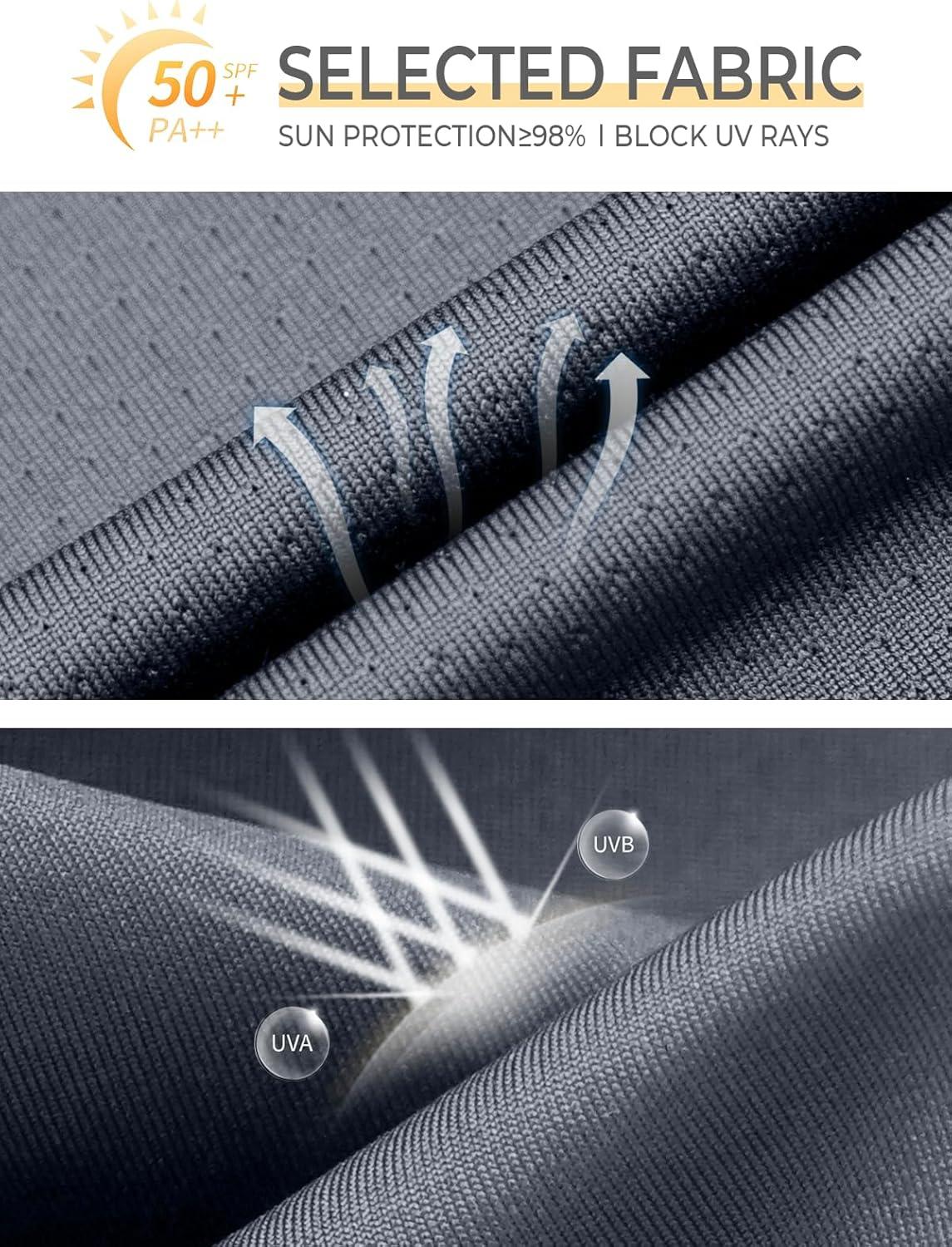 imageNORTHYARD Mens Sun Protection Shirts Long Sleeve Swim Beach Rash Guard SPF UV UPF 50 Fishing TShirt Quick Dry LightweightCoolgrey