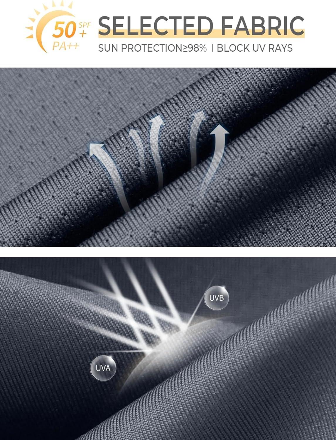 imageNORTHYARD Mens Sun Protection Shirts Long Sleeve Swim Beach Rash Guard SPF UV UPF 50 Fishing TShirt Quick Dry LightweightDarkgrey