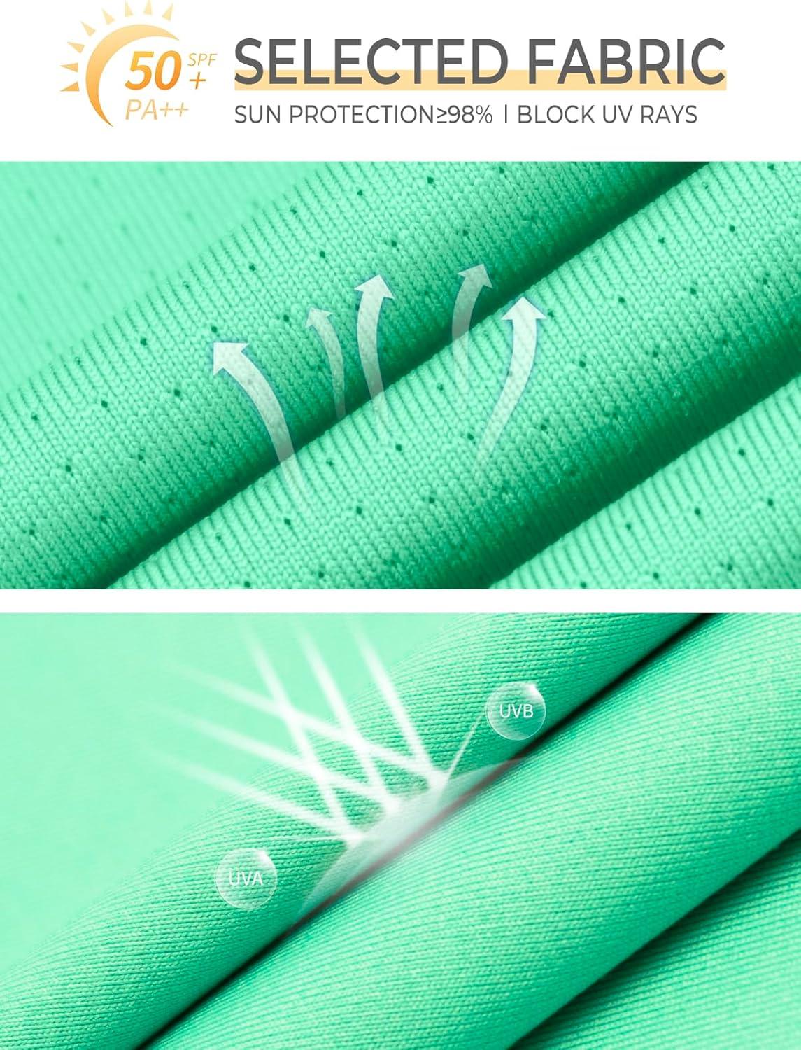 imageNORTHYARD Mens Sun Protection Shirts Long Sleeve Swim Beach Rash Guard SPF UV UPF 50 Fishing TShirt Quick Dry LightweightMintgreen