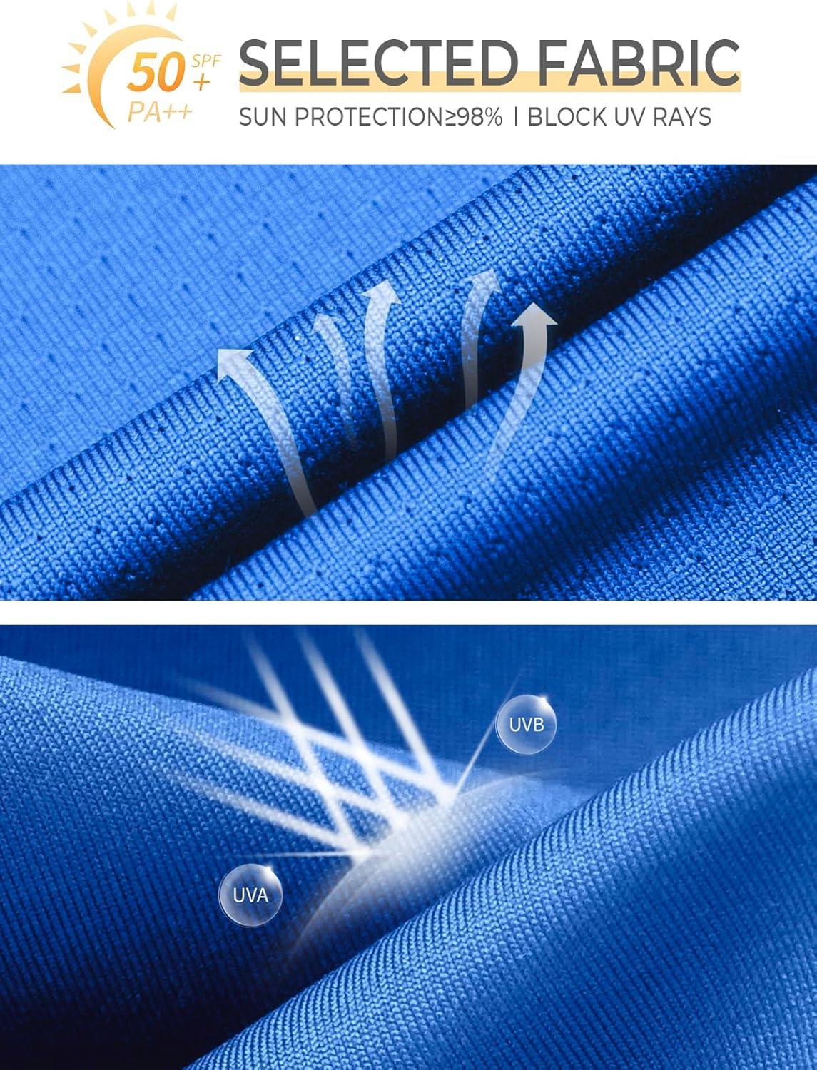 imageNORTHYARD Mens Sun Protection Shirts Long Sleeve Swim Beach Rash Guard SPF UV UPF 50 Fishing TShirt Quick Dry LightweightRoyalblue