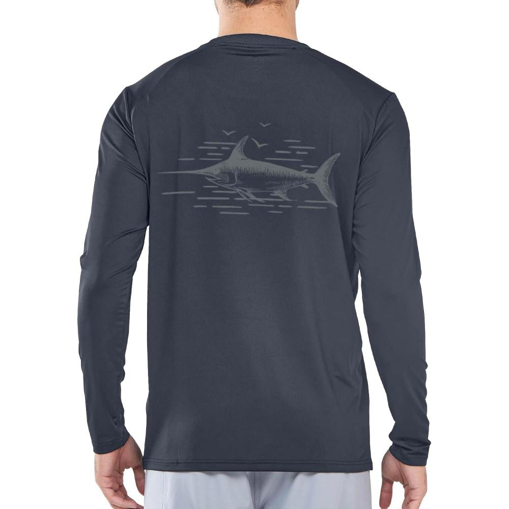 imageNORTHYARD Mens Sun Protection Shirts Long Sleeve Swim Beach Rash Guard SPF UV UPF 50 Fishing TShirt Quick Dry LightweightCoolgrey