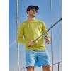 imageNORTHYARD Mens Sun Protection Shirts Long Sleeve Swim Beach Rash Guard SPF UV UPF 50 Fishing TShirt Quick Dry LightweightLemonyellow