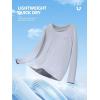 imageNORTHYARD Mens Sun Protection Shirts Long Sleeve Swim Beach Rash Guard SPF UV UPF 50 Fishing TShirt Quick Dry LightweightLightgrey