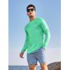 imageNORTHYARD Mens Sun Protection Shirts Long Sleeve Swim Beach Rash Guard SPF UV UPF 50 Fishing TShirt Quick Dry LightweightMintgreen