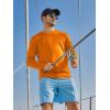 imageNORTHYARD Mens Sun Protection Shirts Long Sleeve Swim Beach Rash Guard SPF UV UPF 50 Fishing TShirt Quick Dry LightweightOrange
