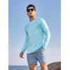imageNORTHYARD Mens Sun Protection Shirts Long Sleeve Swim Beach Rash Guard SPF UV UPF 50 Fishing TShirt Quick Dry LightweightSkyblue