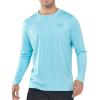 imageNORTHYARD Mens Sun Protection Shirts Long Sleeve Swim Beach Rash Guard SPF UV UPF 50 Fishing TShirt Quick Dry LightweightSkyblue