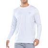 imageNORTHYARD Mens Sun Protection Shirts Long Sleeve Swim Beach Rash Guard SPF UV UPF 50 Fishing TShirt Quick Dry LightweightWhite