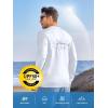 imageNORTHYARD Mens Sun Protection Shirts Long Sleeve Swim Beach Rash Guard SPF UV UPF 50 Fishing TShirt Quick Dry LightweightWhite