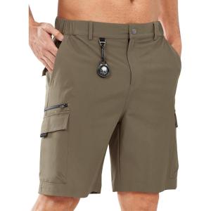 imageNORTHYARD Mens Cargo Hiking Shorts 9quot Lightweight Outdoor Tactical Work Camping Sport Golf Casual Travel Fishing MultipocketDarkkhaki