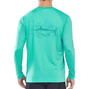 imageNORTHYARD Mens Sun Protection Shirts Long Sleeve Swim Beach Rash Guard SPF UV UPF 50 Fishing TShirt Quick Dry LightweightLakeblue
