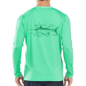 imageNORTHYARD Mens Sun Protection Shirts Long Sleeve Swim Beach Rash Guard SPF UV UPF 50 Fishing TShirt Quick Dry LightweightMintgreen