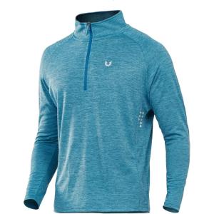 imageNORTHYARD Quarter Zip Pullover Men Running Shirt Long Sleeve Moisture Wicking Quick Dry Athletic Workout ShirtsCoralheather