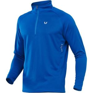 imageNORTHYARD Quarter Zip Pullover Men Running Shirt Long Sleeve Moisture Wicking Quick Dry Athletic Workout ShirtsRoyalblue