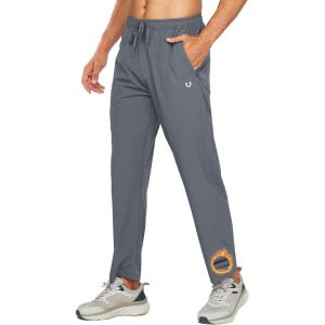 imageNORTHYARD Mens Fleece Lined Pant Winter Warm Sweatpant Wind Cold Weather Pants Running Athletic Workout Gym JoggersSmokegrey