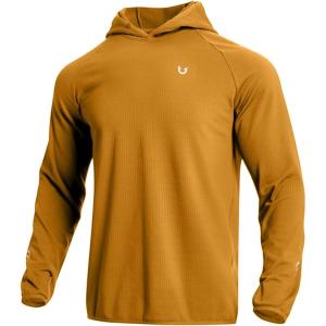 imageNORTHYARD Mens Running Hoodie Shirts Lightweight Fleece Workout Long Sleeve Sweatshirts Pullover Cold Weather Athletic GymBrown
