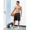 image:imageNORTHYARD Mens 10 Athletic Basketball Shorts with Zipper Pockets Quick Dry Lightweight Running Workout Gym Tennis ShortsBlack