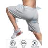 image:imageNORTHYARD Mens 10 Athletic Basketball Shorts with Zipper Pockets Quick Dry Lightweight Running Workout Gym Tennis ShortsLight Grey