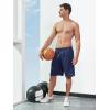 image:imageNORTHYARD Mens 10 Athletic Basketball Shorts with Zipper Pockets Quick Dry Lightweight Running Workout Gym Tennis ShortsNavy