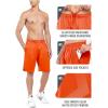 image:imageNORTHYARD Mens 10 Athletic Basketball Shorts with Zipper Pockets Quick Dry Lightweight Running Workout Gym Tennis ShortsOrange
