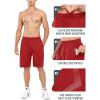 image:imageNORTHYARD Mens 10 Athletic Basketball Shorts with Zipper Pockets Quick Dry Lightweight Running Workout Gym Tennis ShortsRed