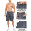image:imageNORTHYARD Mens 10 Athletic Basketball Shorts with Zipper Pockets Quick Dry Lightweight Running Workout Gym Tennis ShortsSmoke Grey