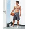 image:imageNORTHYARD Mens 10 Athletic Basketball Shorts with Zipper Pockets Quick Dry Lightweight Running Workout Gym Tennis ShortsSmoke Grey