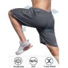 image:imageNORTHYARD Mens 10 Athletic Basketball Shorts with Zipper Pockets Quick Dry Lightweight Running Workout Gym Tennis ShortsSmoke Grey