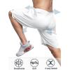 image:imageNORTHYARD Mens 10 Athletic Basketball Shorts with Zipper Pockets Quick Dry Lightweight Running Workout Gym Tennis ShortsWhite