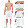 image:imageNORTHYARD Mens 10 Athletic Basketball Shorts with Zipper Pockets Quick Dry Lightweight Running Workout Gym Tennis ShortsWhite