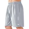 image:imageNORTHYARD Mens 5710 Athletic Basketball Shorts Workout Gym Quick Dry Shorts Lightweight Mesh Running Shorts TennisLightgrey