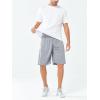 image:imageNORTHYARD Mens 5710 Athletic Basketball Shorts Workout Gym Quick Dry Shorts Lightweight Mesh Running Shorts TennisLightgrey