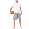 image:imageNORTHYARD Mens 5710 Athletic Basketball Shorts Workout Gym Quick Dry Shorts Lightweight Mesh Running Shorts TennisLightgrey