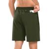 image:imageNORTHYARD Mens 7 Gym Shorts Knit Athletic Tennis Shorts for Men with Zipper Pockets for Workout Athletic TrainingArmygreen