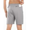 image:imageNORTHYARD Mens 7 Gym Shorts Knit Athletic Tennis Shorts for Men with Zipper Pockets for Workout Athletic TrainingLightgrey